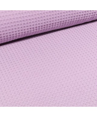 Coton nid d'abeille lilas