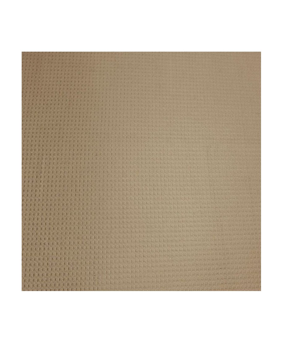 Coton nid d'abeille beige